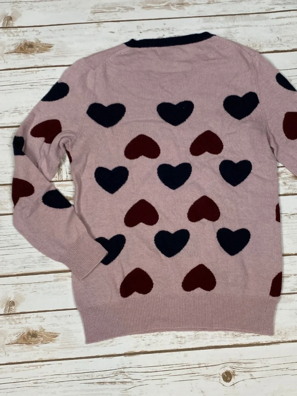 J.Crew Heart Wool Sweater Size S